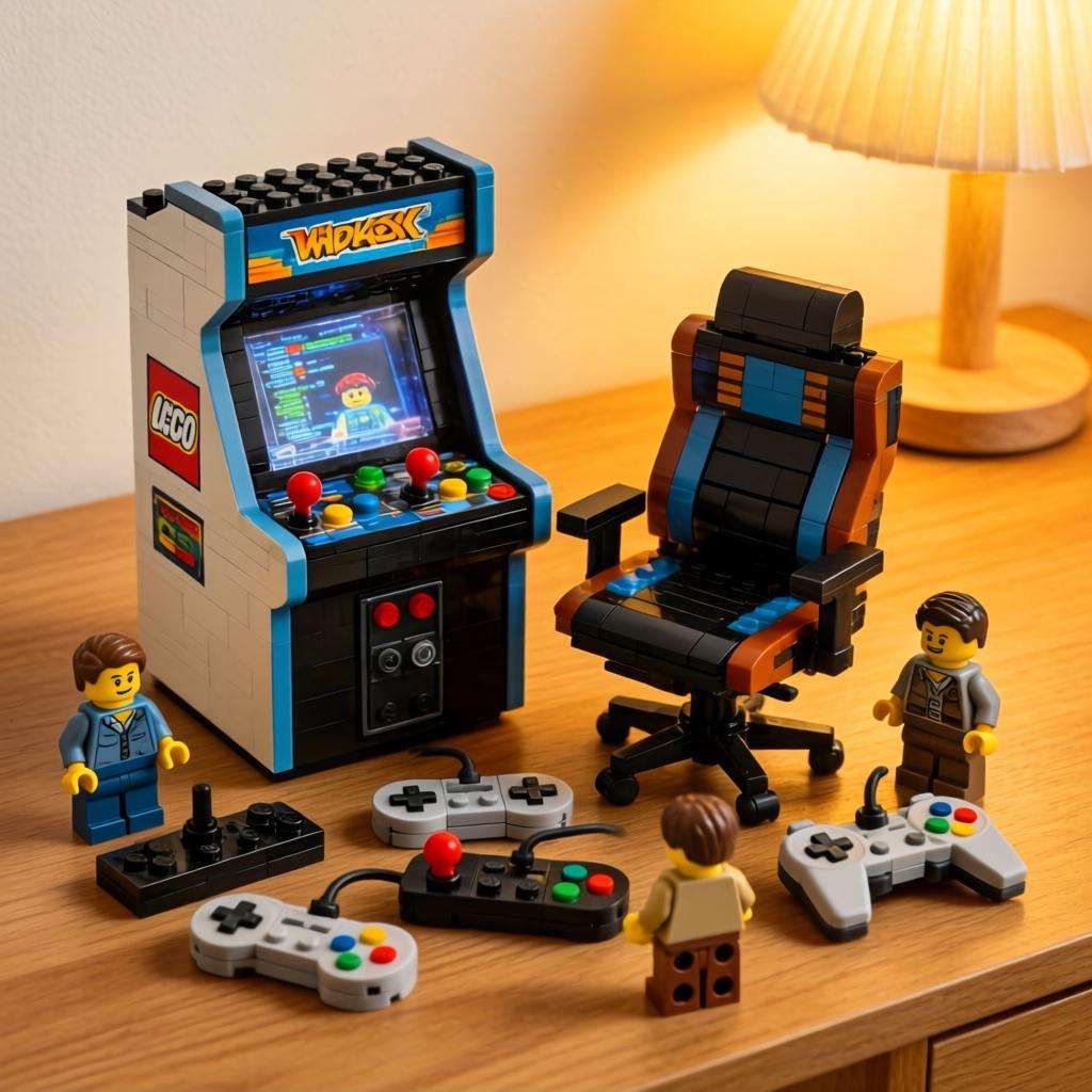 乐高复古街机套装亮相，怀旧迷你游戏机拼装体验