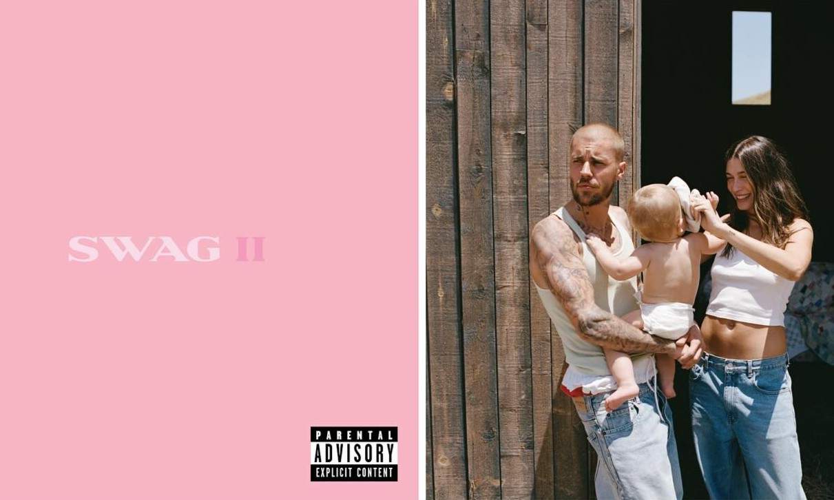 贾斯汀比伯宣布新专辑《Swag II》即将发布，全球地标投放粉色封面广告