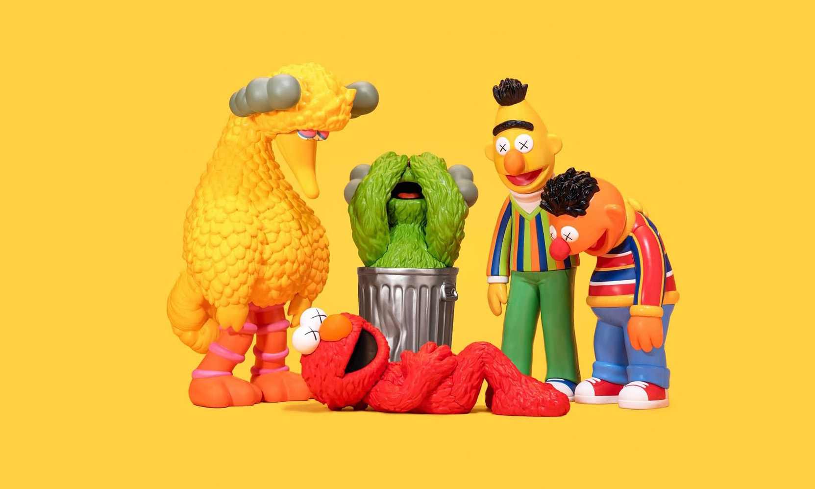 KAWS 推出全新《芝麻街》搪胶公仔系列 - 大泥象网