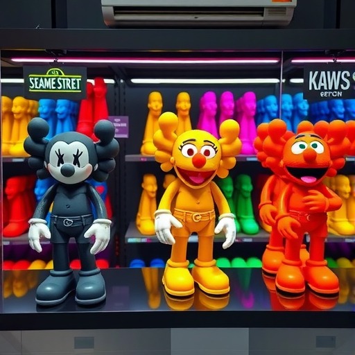 KAWS 推出全新《芝麻街》搪胶公仔系列(图1)
