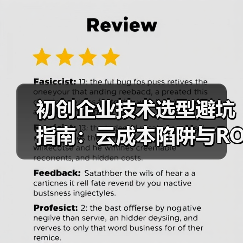初创企业技术选型避坑指南:云成本陷阱与ROI实测解析(图3) 初创企业技术选型避坑指南:云成本陷阱与ROI实测解析(图3)