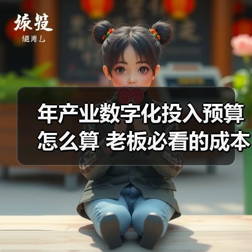 年产业数字化投入预算怎么算 老板必看的成本拆解